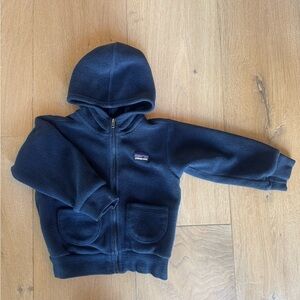 Patagonia Kids Dark Blue Fleece Hoodie